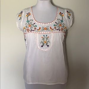 COPY - BILA BOHO EMBROIDERED TOP-STITCHED TOP SIZE L